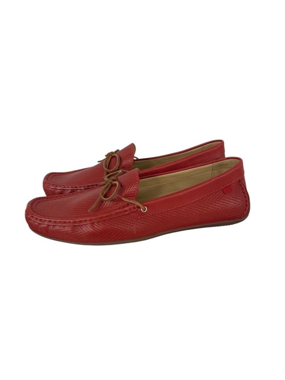Marc Joseph Hampton 2 Mens Loafers Size 13 Red Embossed Leather 18595-RED NWB